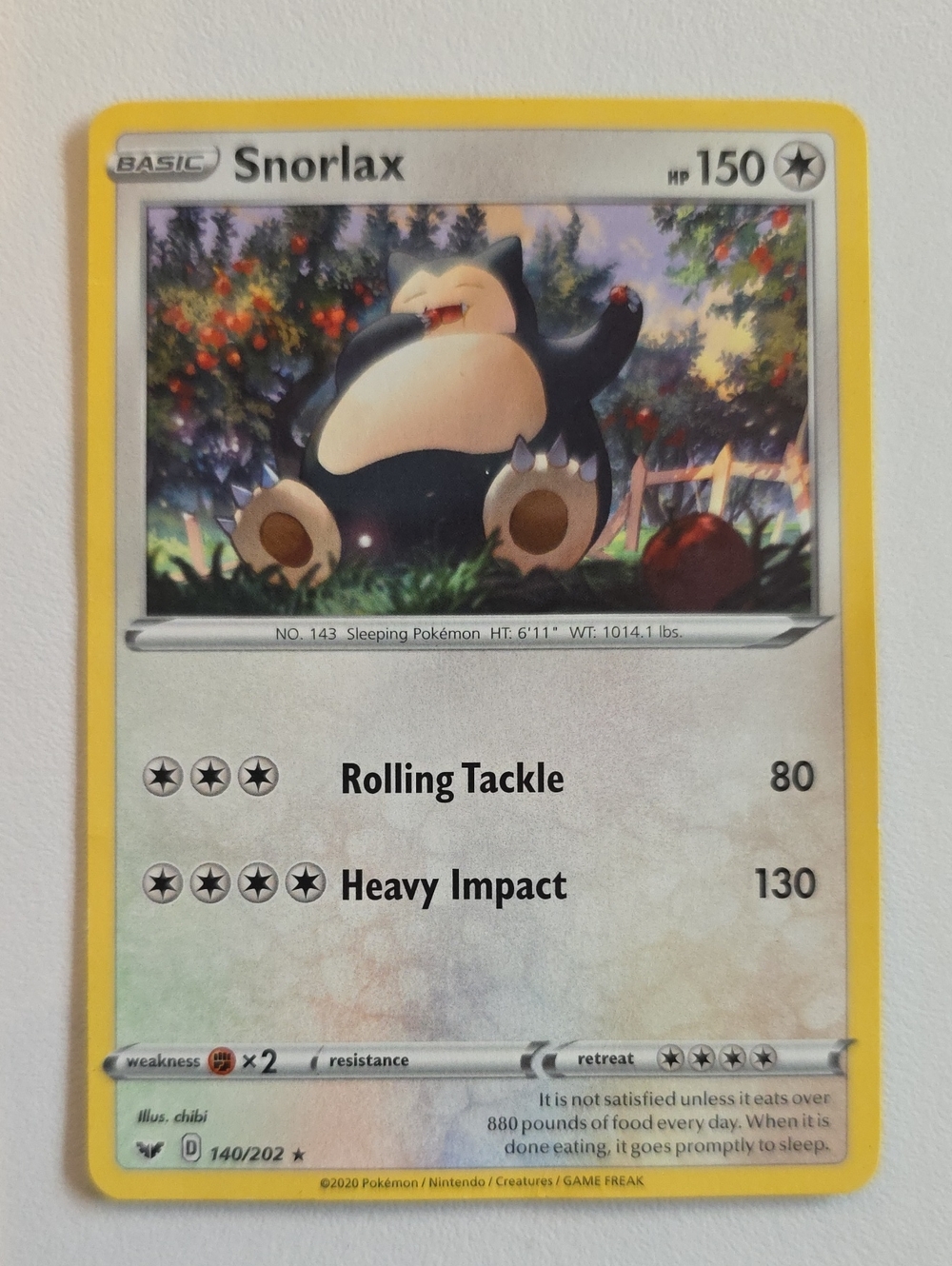 Pokemon Snorlax Card